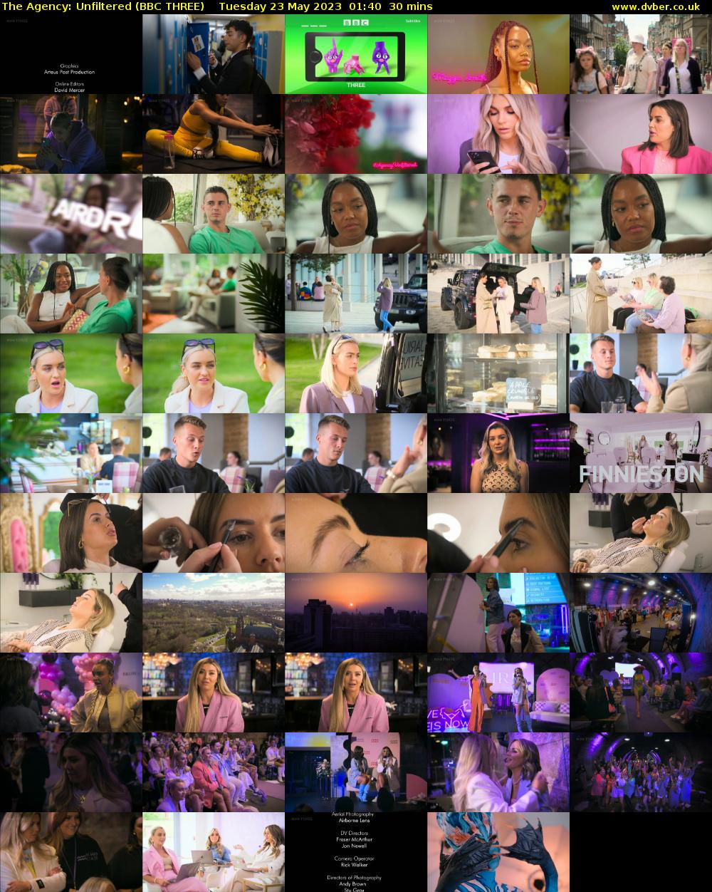 The Agency: Unfiltered (BBC THREE) Tuesday 23 May 2023 01:40 - 02:10