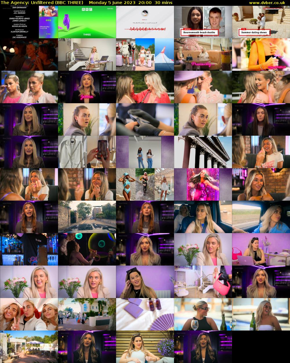 The Agency: Unfiltered (BBC THREE) Monday 5 June 2023 20:00 - 20:30