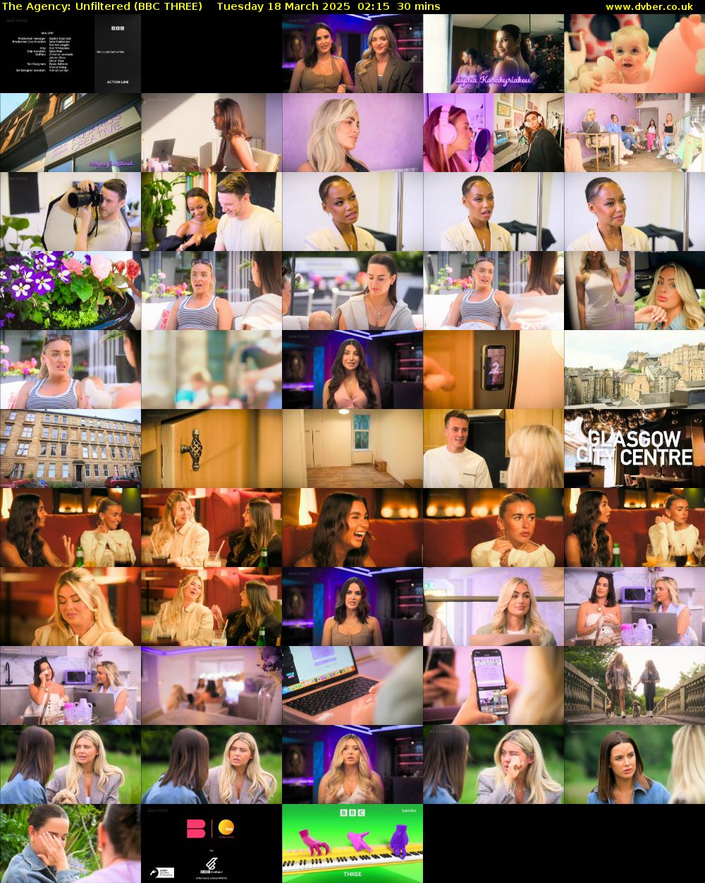 The Agency: Unfiltered (BBC THREE) Tuesday 18 March 2025 02:15 - 02:45