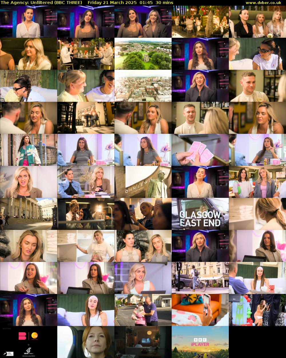 The Agency: Unfiltered (BBC THREE) Friday 21 March 2025 01:45 - 02:15