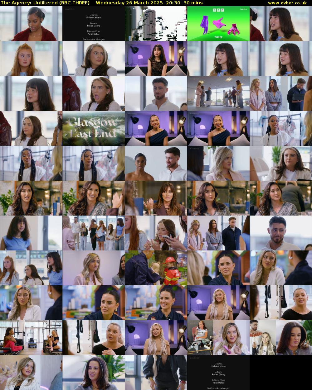 The Agency: Unfiltered (BBC THREE) Wednesday 26 March 2025 20:30 - 21:00