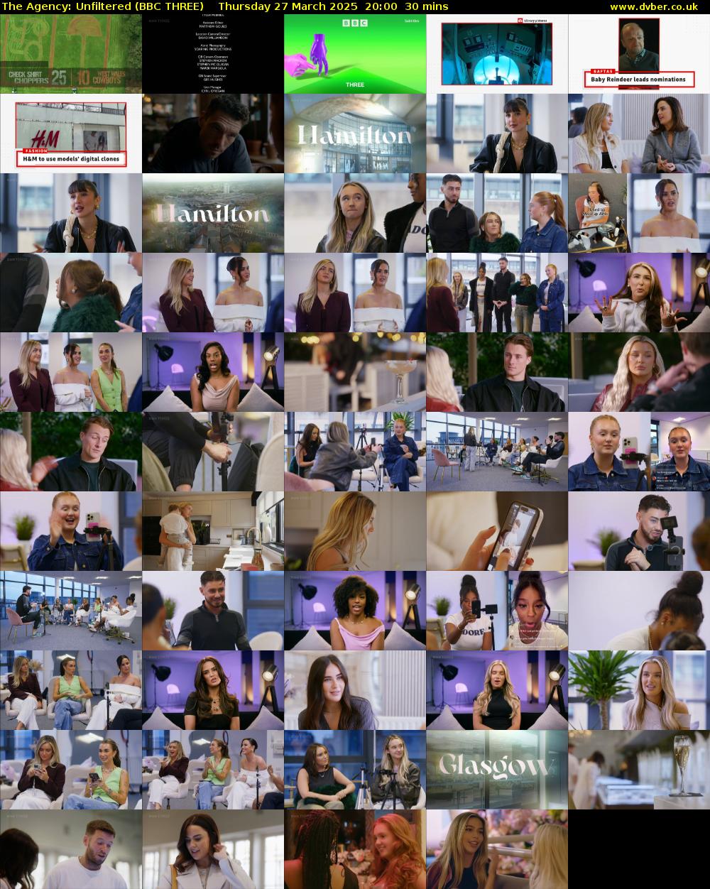 The Agency: Unfiltered (BBC THREE) Thursday 27 March 2025 20:00 - 20:30
