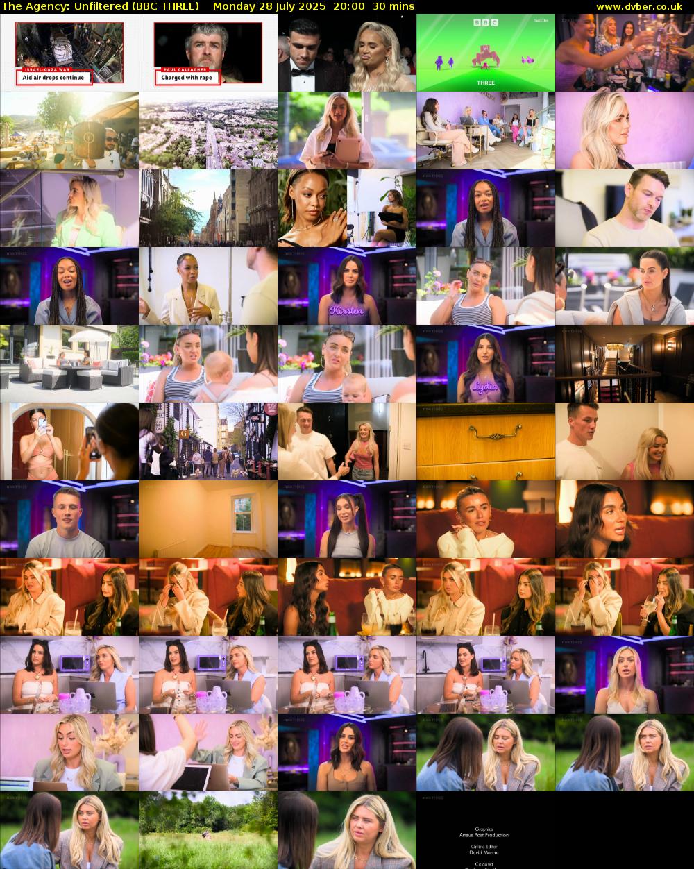 The Agency: Unfiltered (BBC THREE) Monday 28 July 2025 20:00 - 20:30