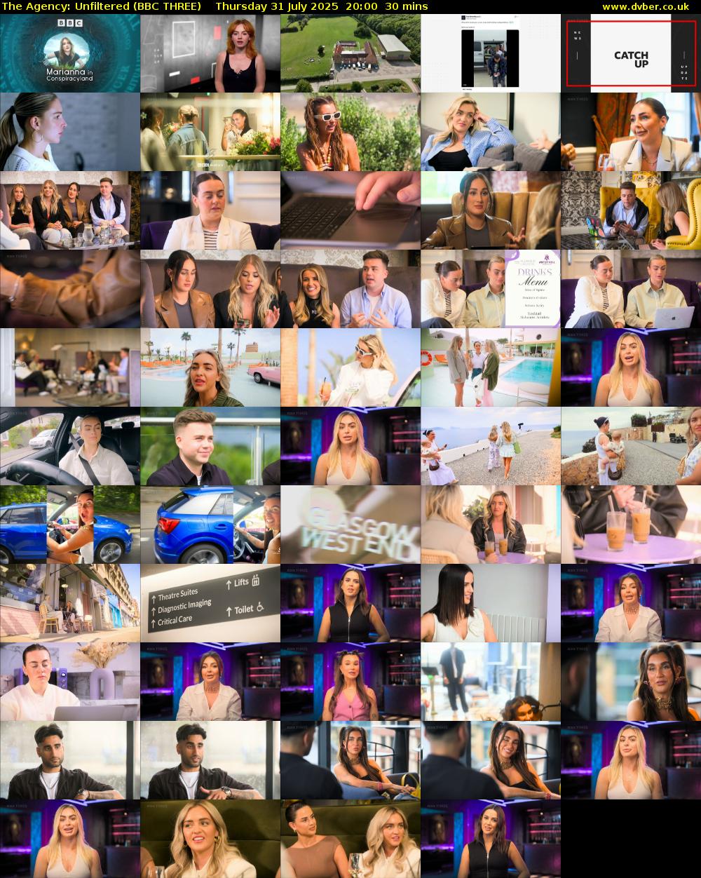 The Agency: Unfiltered (BBC THREE) Thursday 31 July 2025 20:00 - 20:30