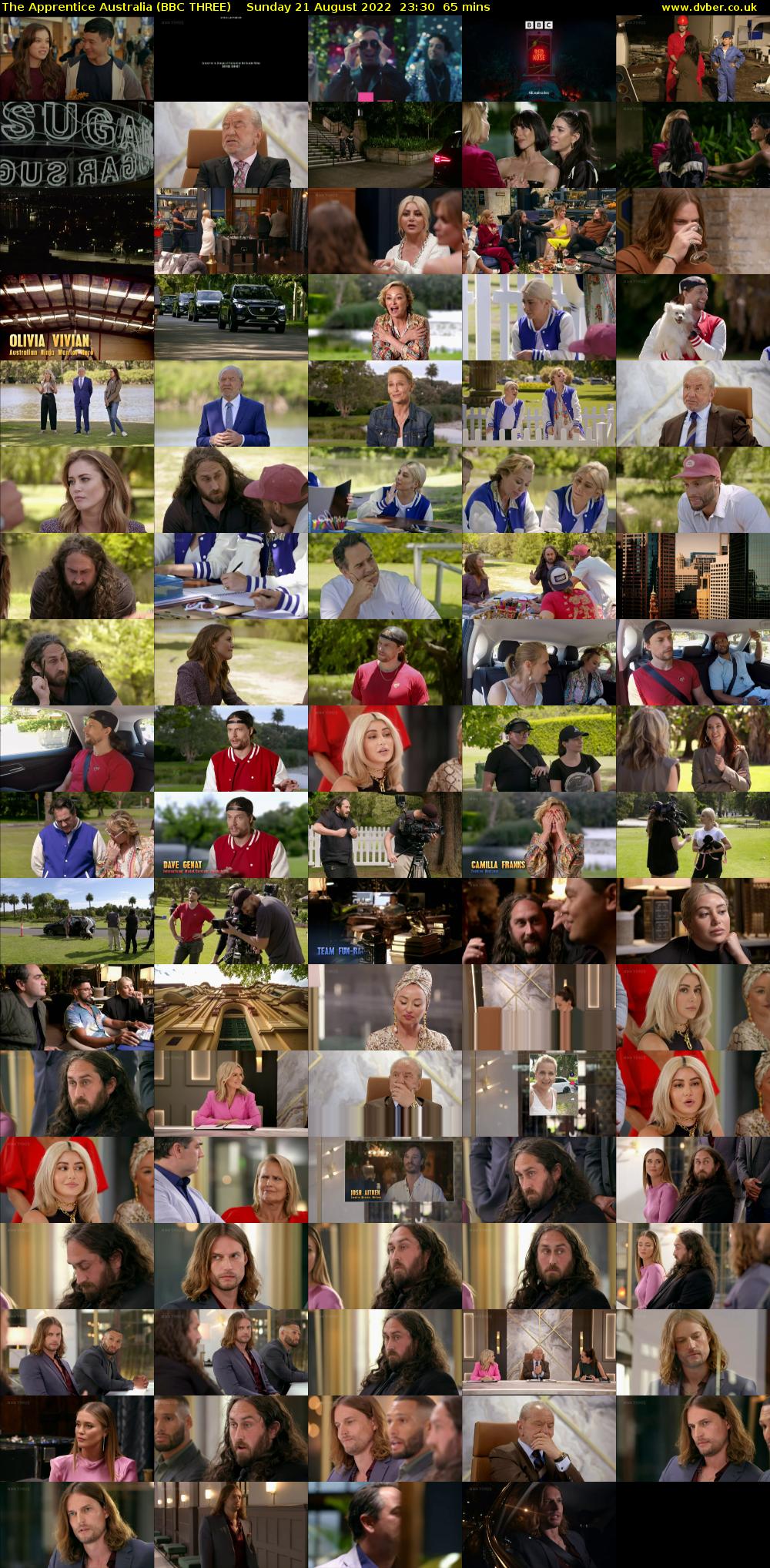 The Apprentice Australia (BBC THREE) Sunday 21 August 2022 23:30 - 00:35