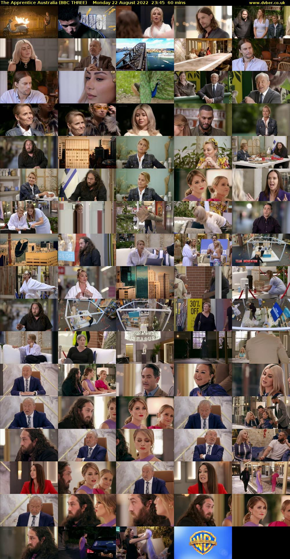 The Apprentice Australia (BBC THREE) Monday 22 August 2022 23:45 - 00:45