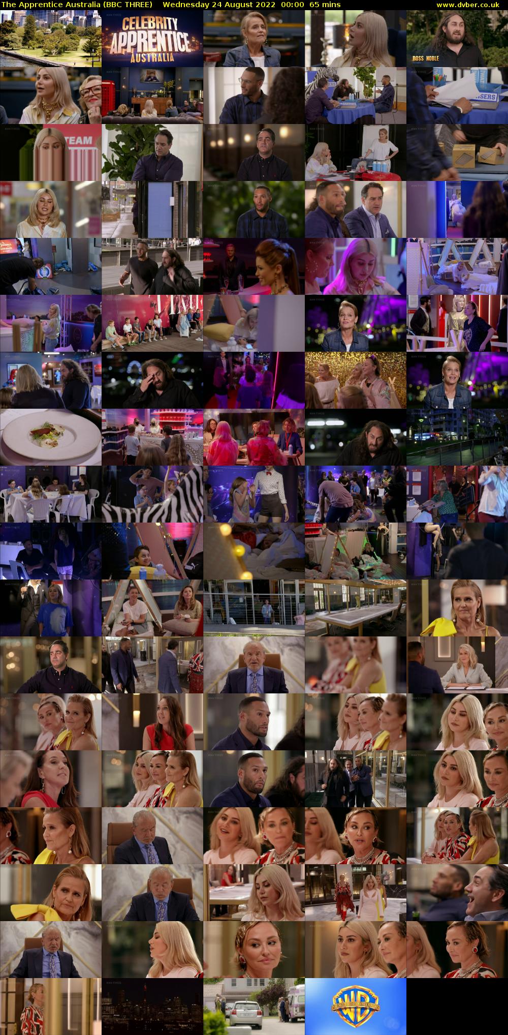 The Apprentice Australia (BBC THREE) Wednesday 24 August 2022 00:00 - 01:05