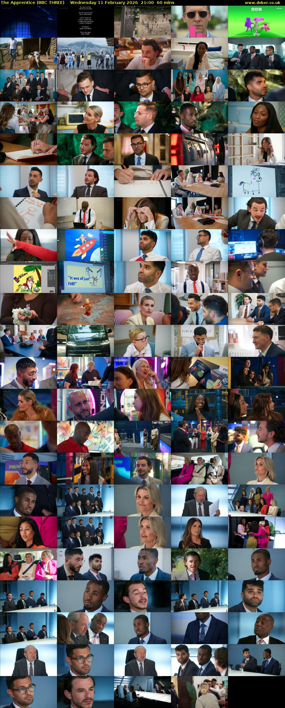 The Apprentice (BBC THREE) Wednesday 11 February 2026 21:00 - 22:00