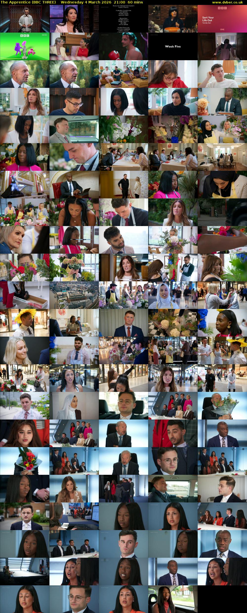 The Apprentice (BBC THREE) Wednesday 4 March 2026 21:00 - 22:00