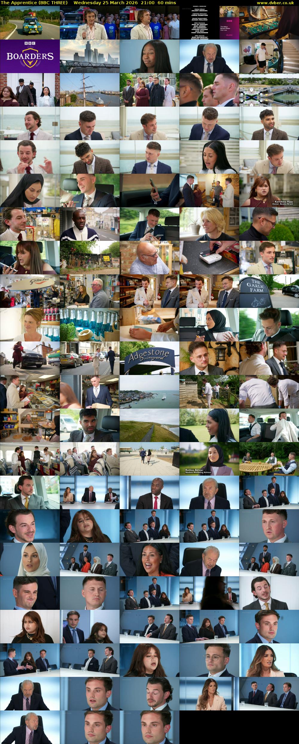 The Apprentice (BBC THREE) Wednesday 25 March 2026 21:00 - 22:00