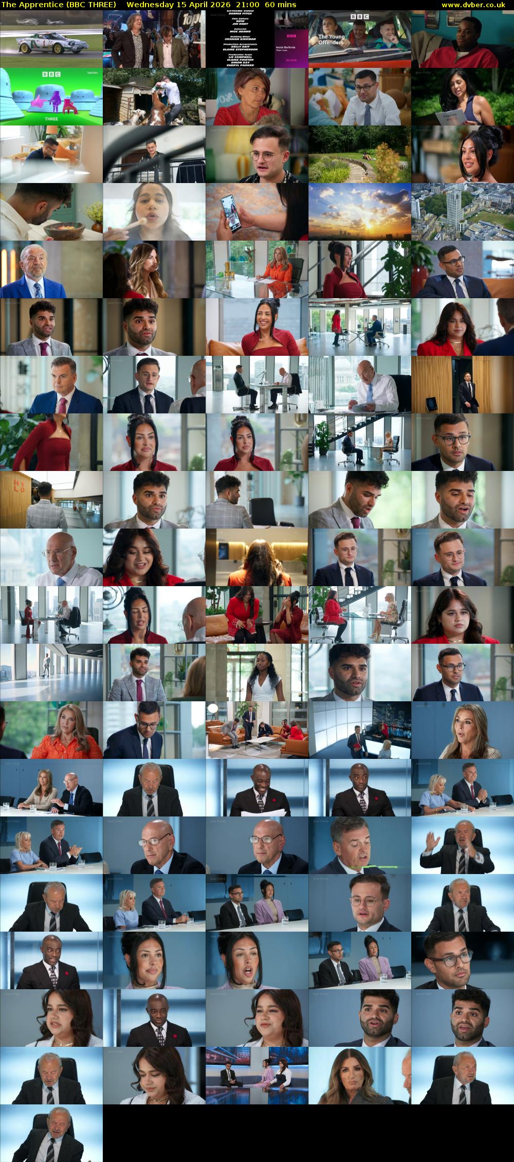 The Apprentice (BBC THREE) Wednesday 15 April 2026 21:00 - 22:00