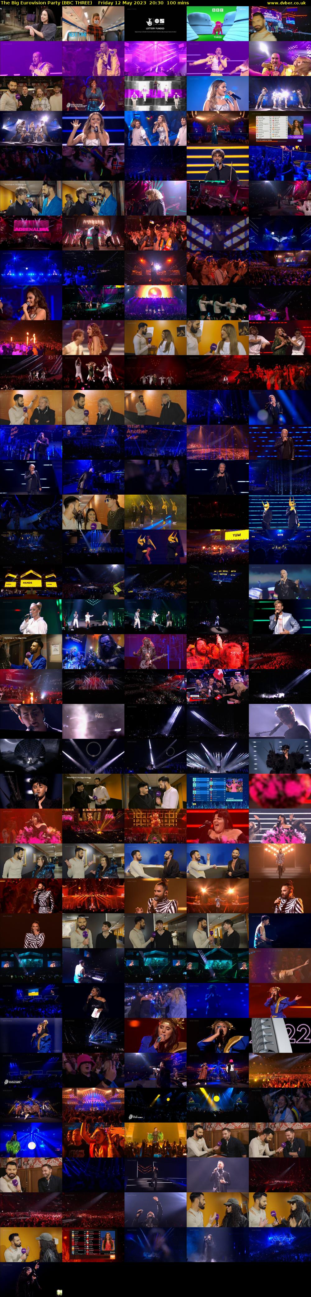 The Big Eurovision Party (BBC THREE) Friday 12 May 2023 20:30 - 22:10