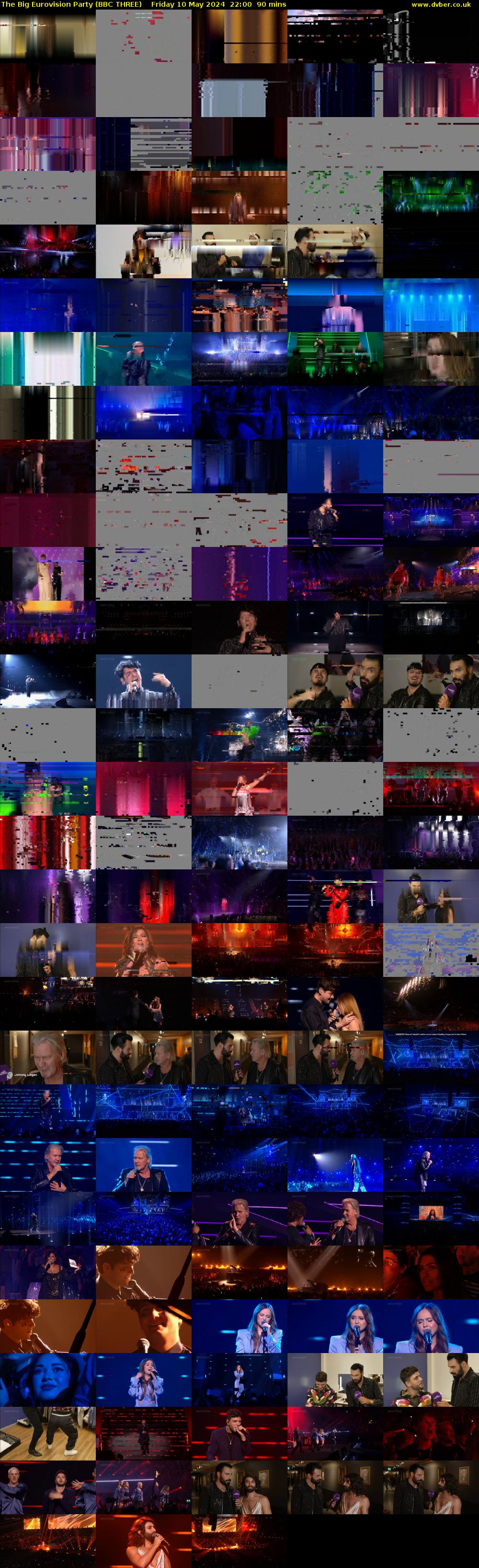 The Big Eurovision Party (BBC THREE) Friday 10 May 2024 22:00 - 23:30