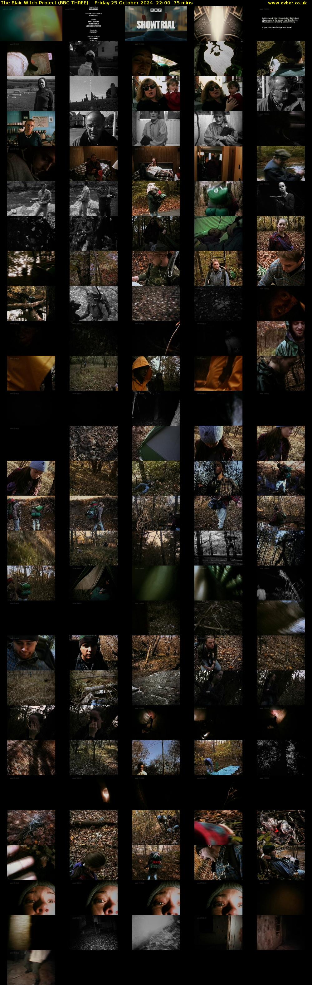 The Blair Witch Project (BBC THREE) Friday 25 October 2024 22:00 - 23:15