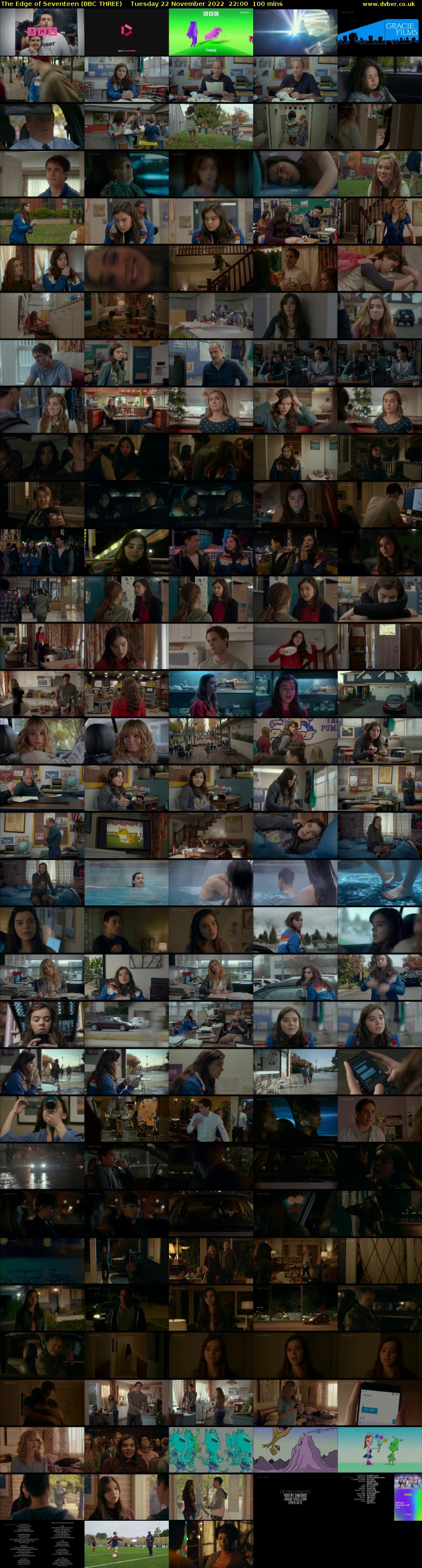 The Edge of Seventeen (BBC THREE) Tuesday 22 November 2022 22:00 - 23:40