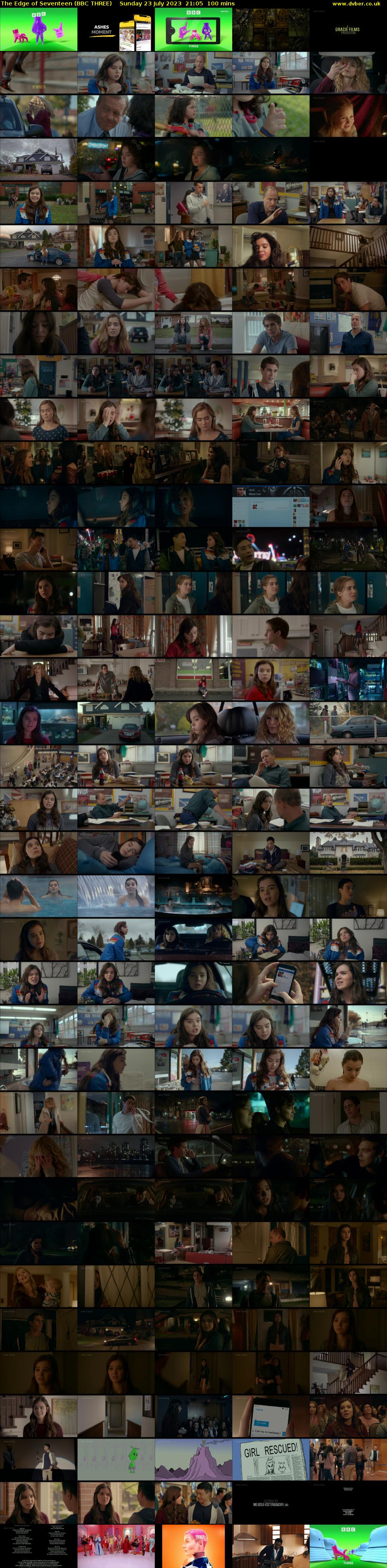 The Edge of Seventeen (BBC THREE) Sunday 23 July 2023 21:05 - 22:45