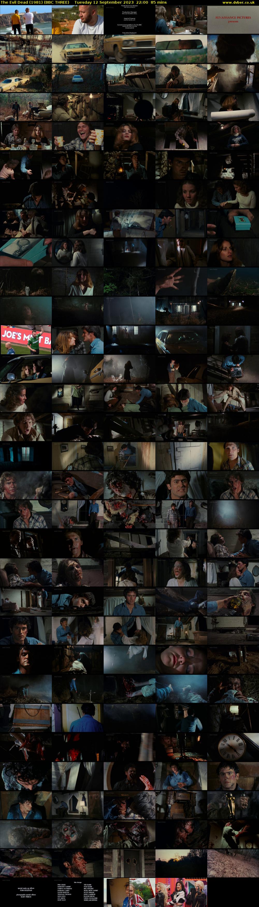 The Evil Dead (1981) (BBC THREE) Tuesday 12 September 2023 22:00 - 23:25