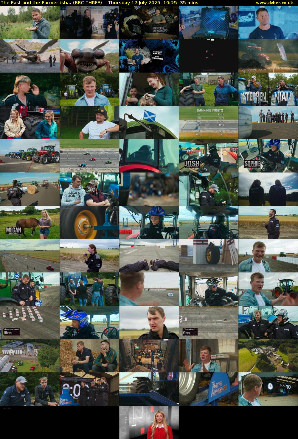 The Fast and the Farmer-ish... (BBC THREE) Thursday 17 July 2025 19:25 - 20:00
