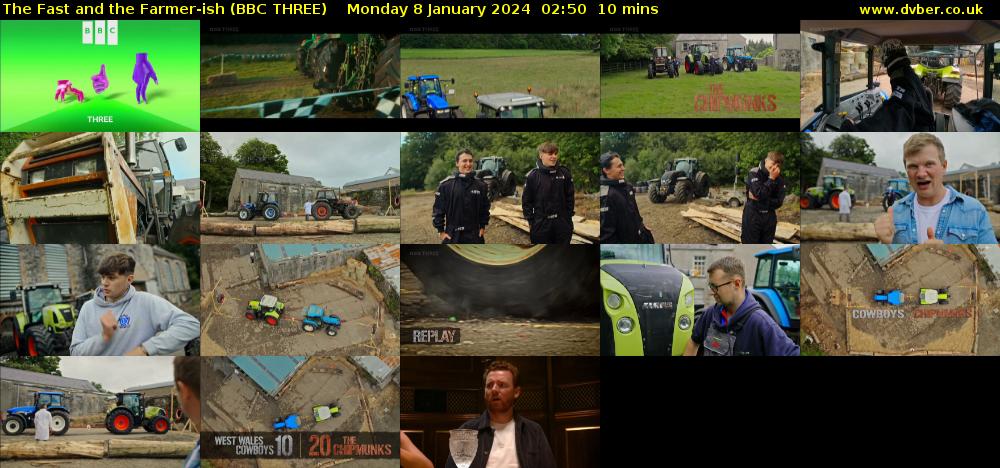 The Fast and the Farmer-ish (BBC THREE) Monday 8 January 2024 02:50 - 03:00