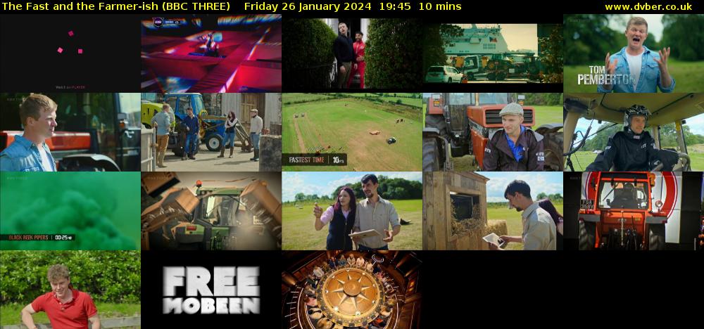 The Fast and the Farmer-ish (BBC THREE) Friday 26 January 2024 19:45 - 19:55