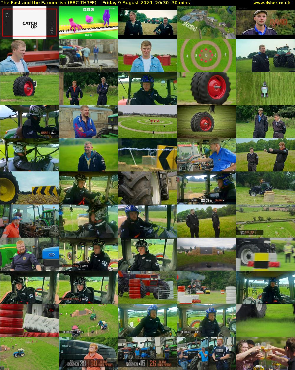 The Fast and the Farmer-ish (BBC THREE) Friday 9 August 2024 20:30 - 21:00