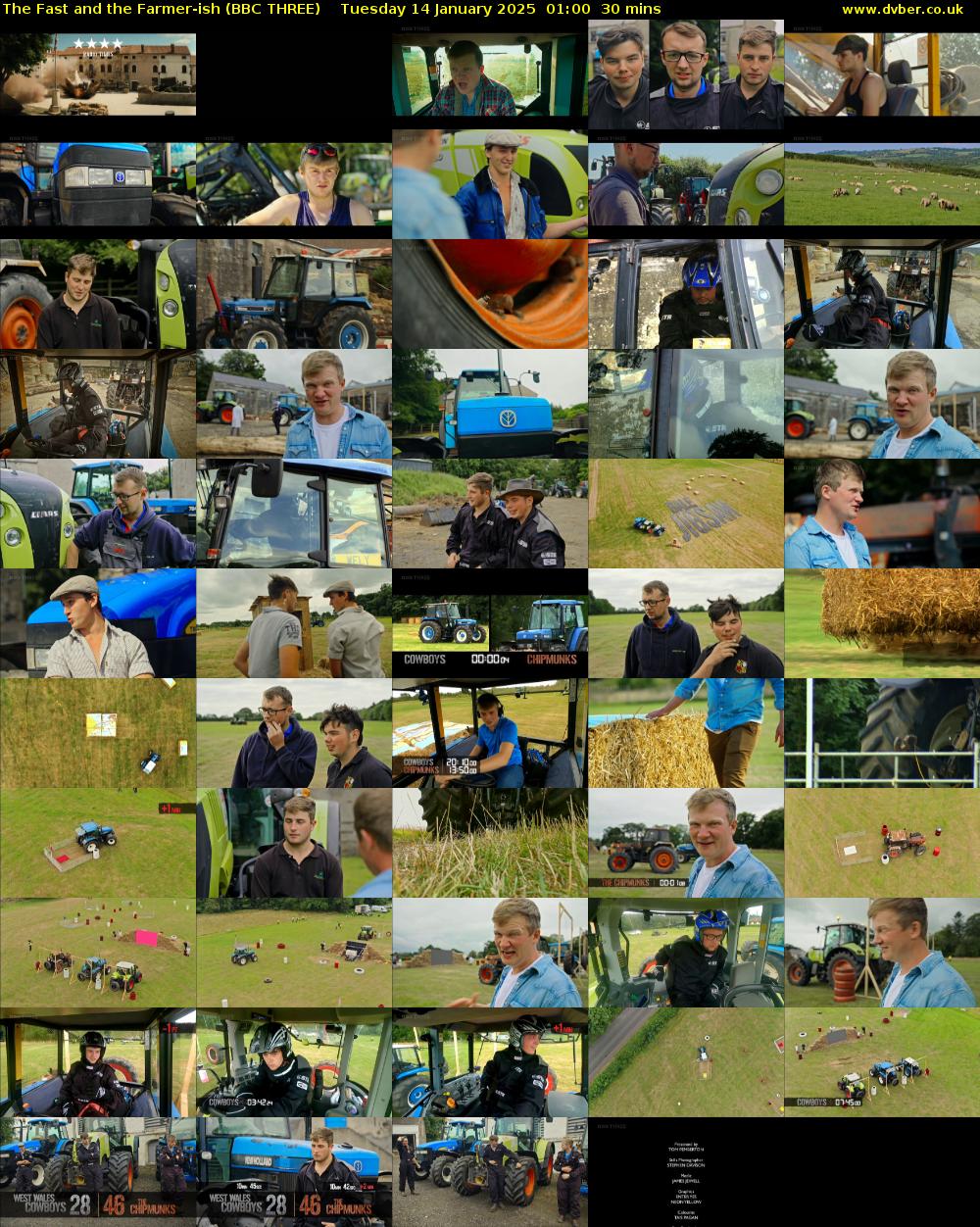 The Fast and the Farmer-ish (BBC THREE) Tuesday 14 January 2025 01:00 - 01:30
