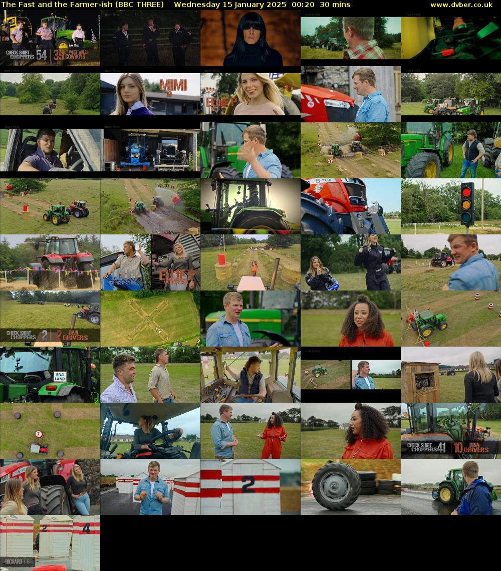 The Fast and the Farmer-ish (BBC THREE) Wednesday 15 January 2025 00:20 - 00:50