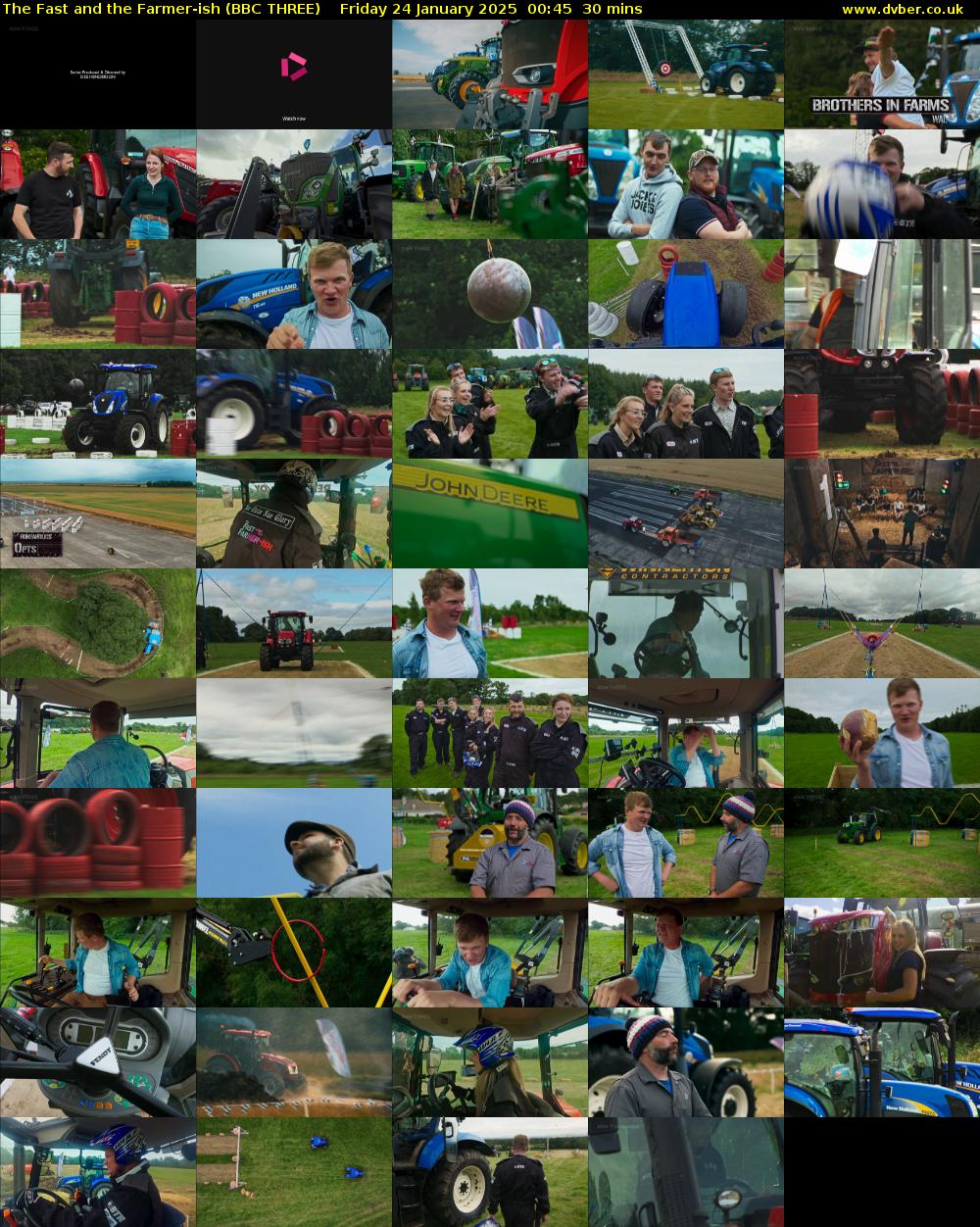 The Fast and the Farmer-ish (BBC THREE) Friday 24 January 2025 00:45 - 01:15