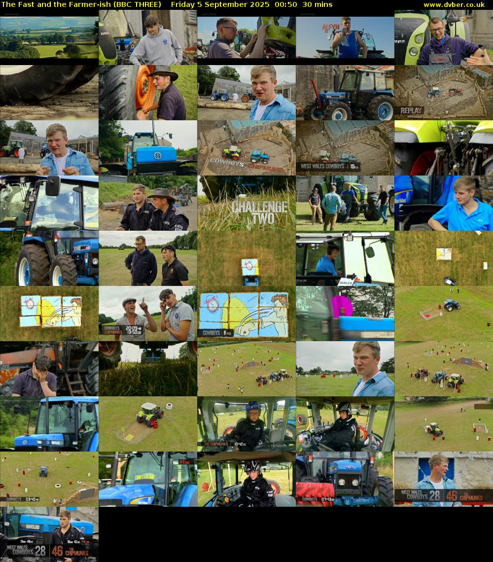 The Fast and the Farmer-ish (BBC THREE) Friday 5 September 2025 00:50 - 01:20
