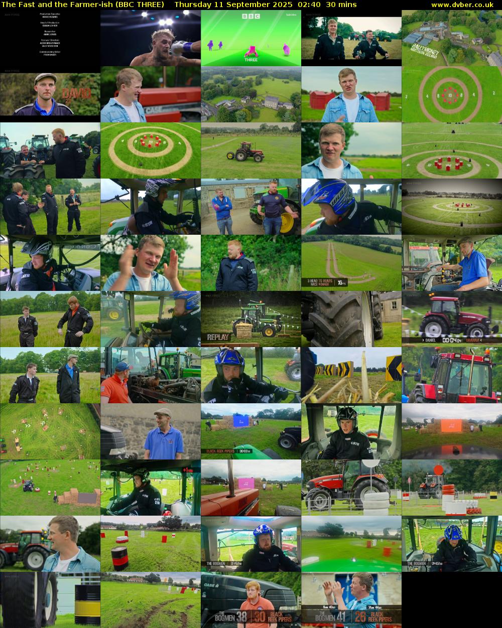 The Fast and the Farmer-ish (BBC THREE) Thursday 11 September 2025 02:40 - 03:10