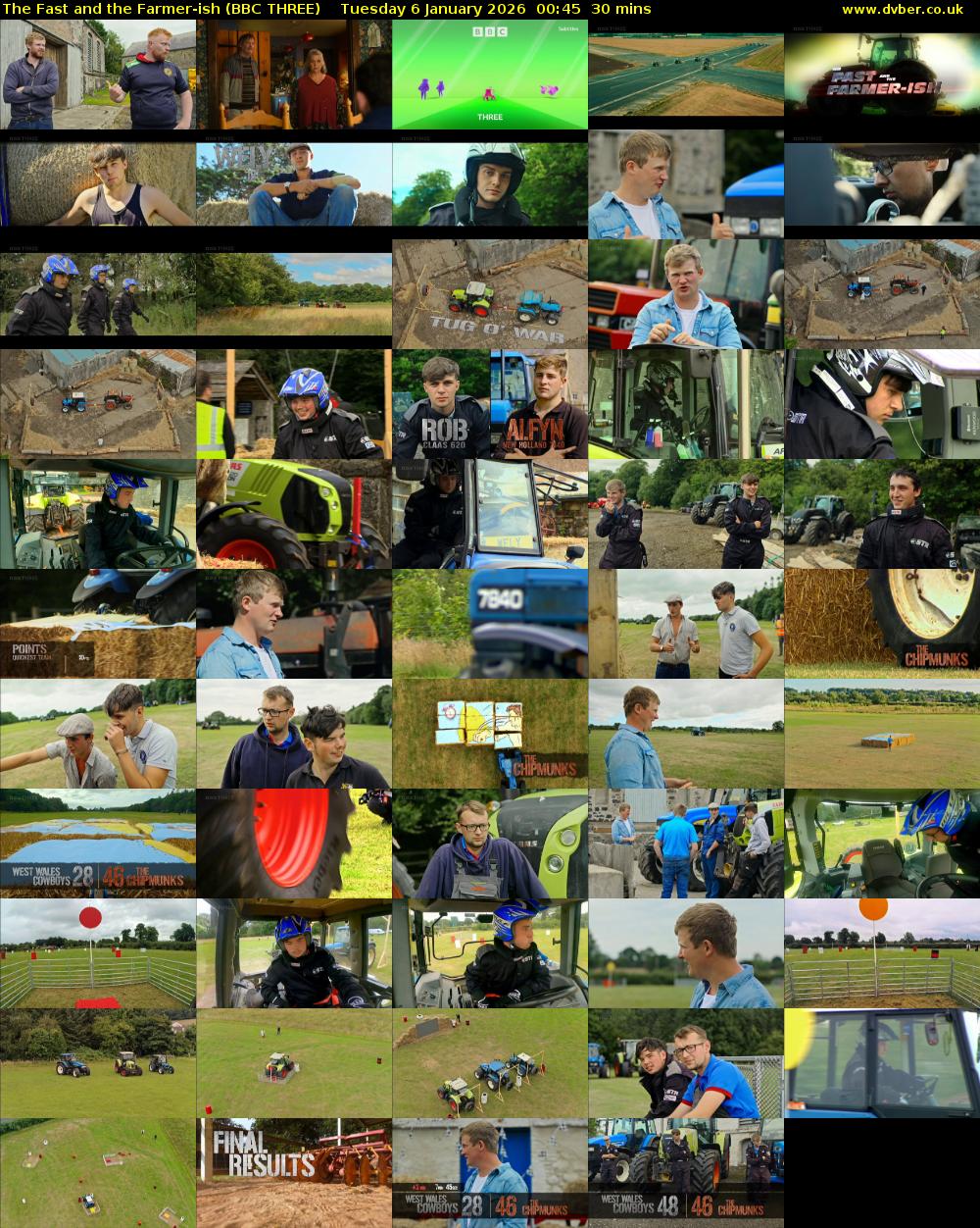 The Fast and the Farmer-ish (BBC THREE) Tuesday 6 January 2026 00:45 - 01:15