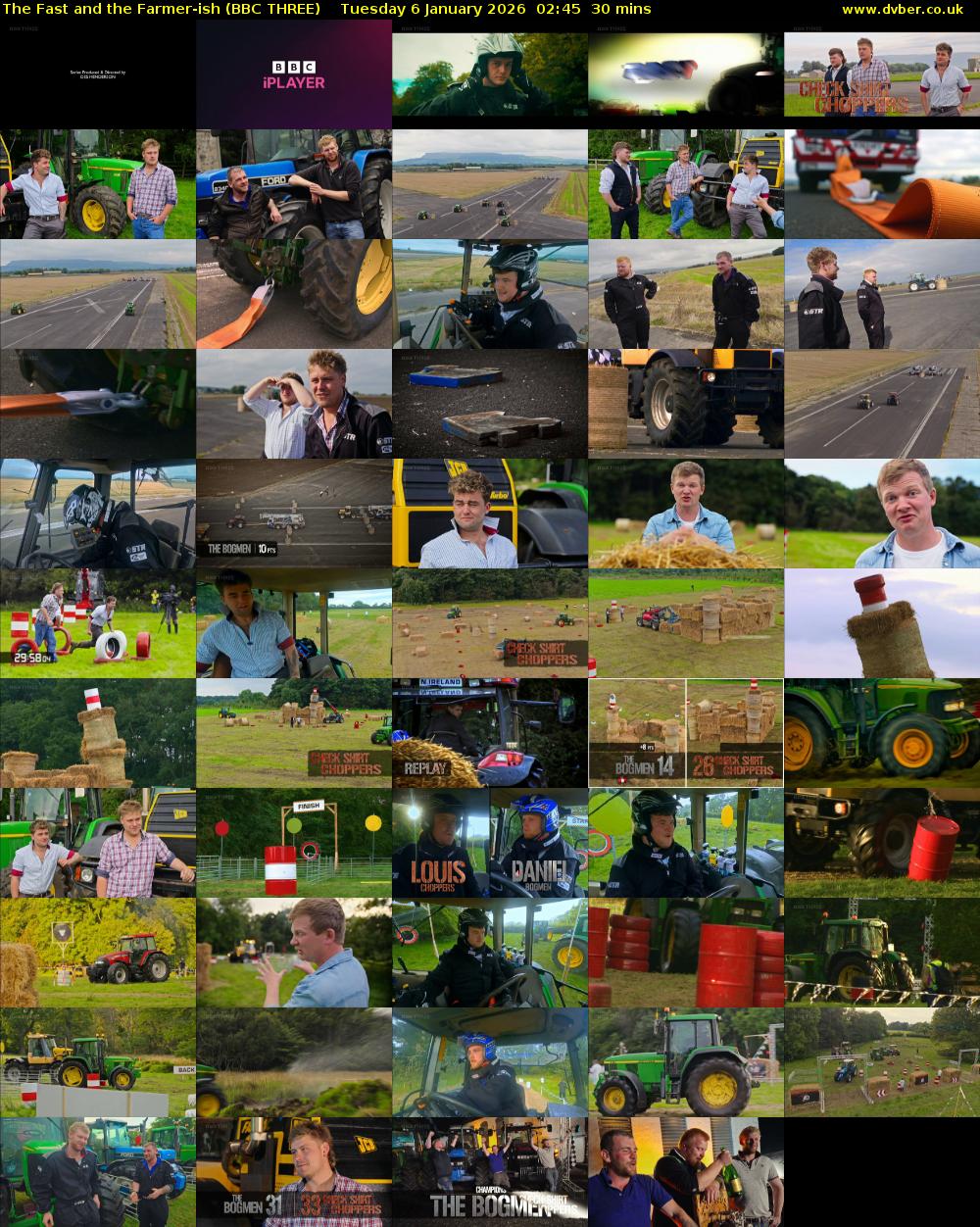 The Fast and the Farmer-ish (BBC THREE) Tuesday 6 January 2026 02:45 - 03:15