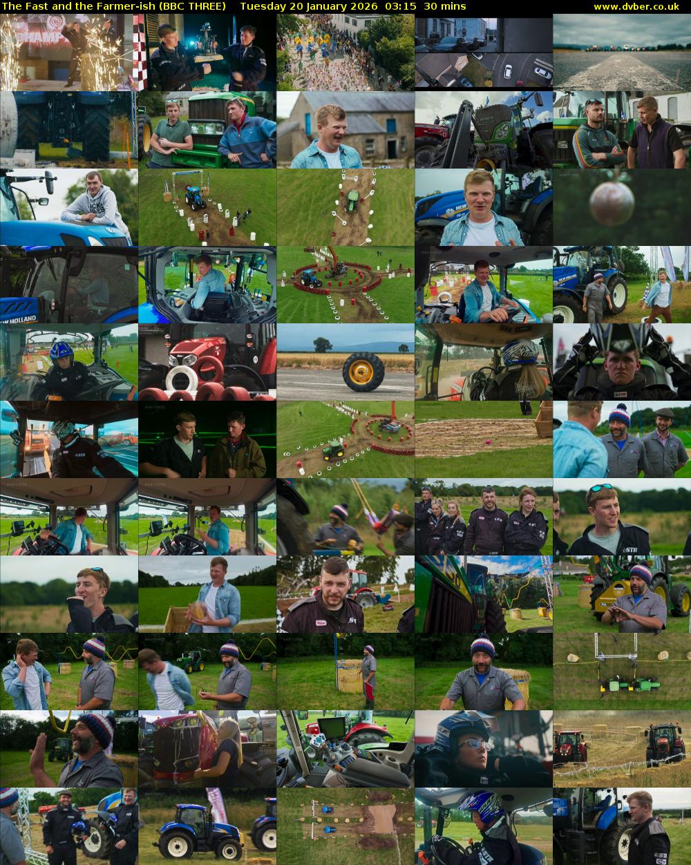 The Fast and the Farmer-ish (BBC THREE) Tuesday 20 January 2026 03:15 - 03:45