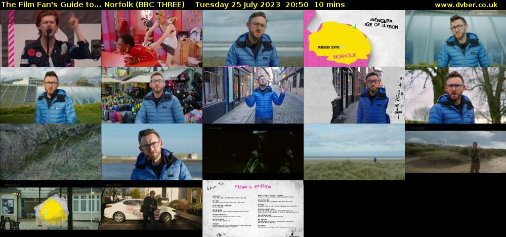 The Film Fan's Guide to... Norfolk (BBC THREE) Tuesday 25 July 2023 20:50 - 21:00
