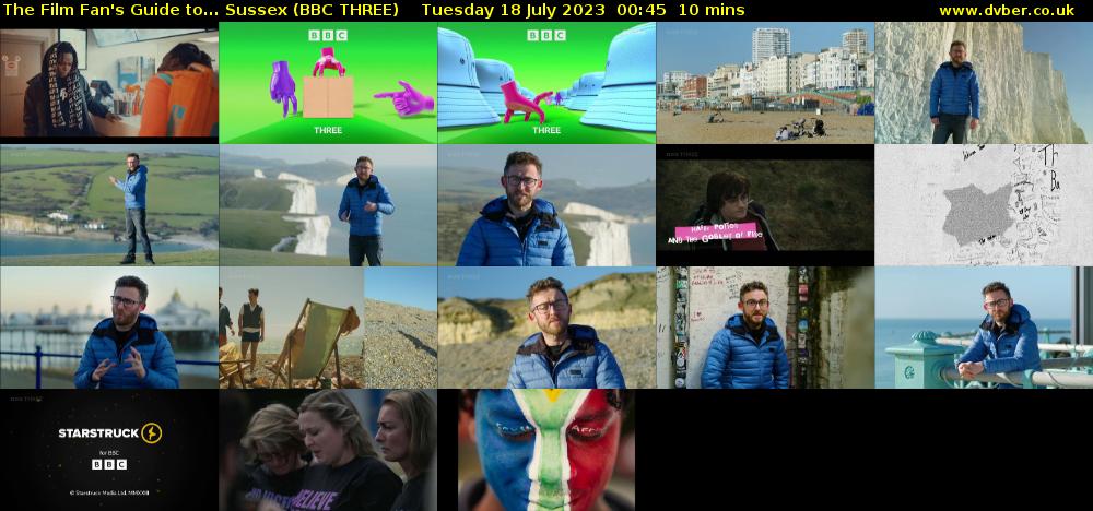 The Film Fan's Guide to... Sussex (BBC THREE) Tuesday 18 July 2023 00:45 - 00:55