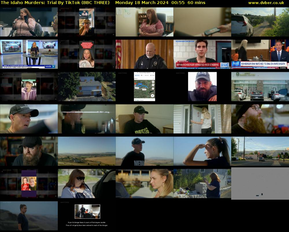 The Idaho Murders: Trial by TikTok (BBC THREE) Monday 18 March 2024 00:55 - 01:55