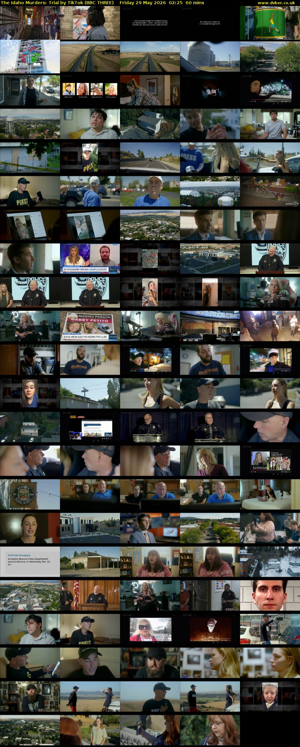 The Idaho Murders: Trial by TikTok (BBC THREE) Friday 29 May 2026 02:25 - 03:25