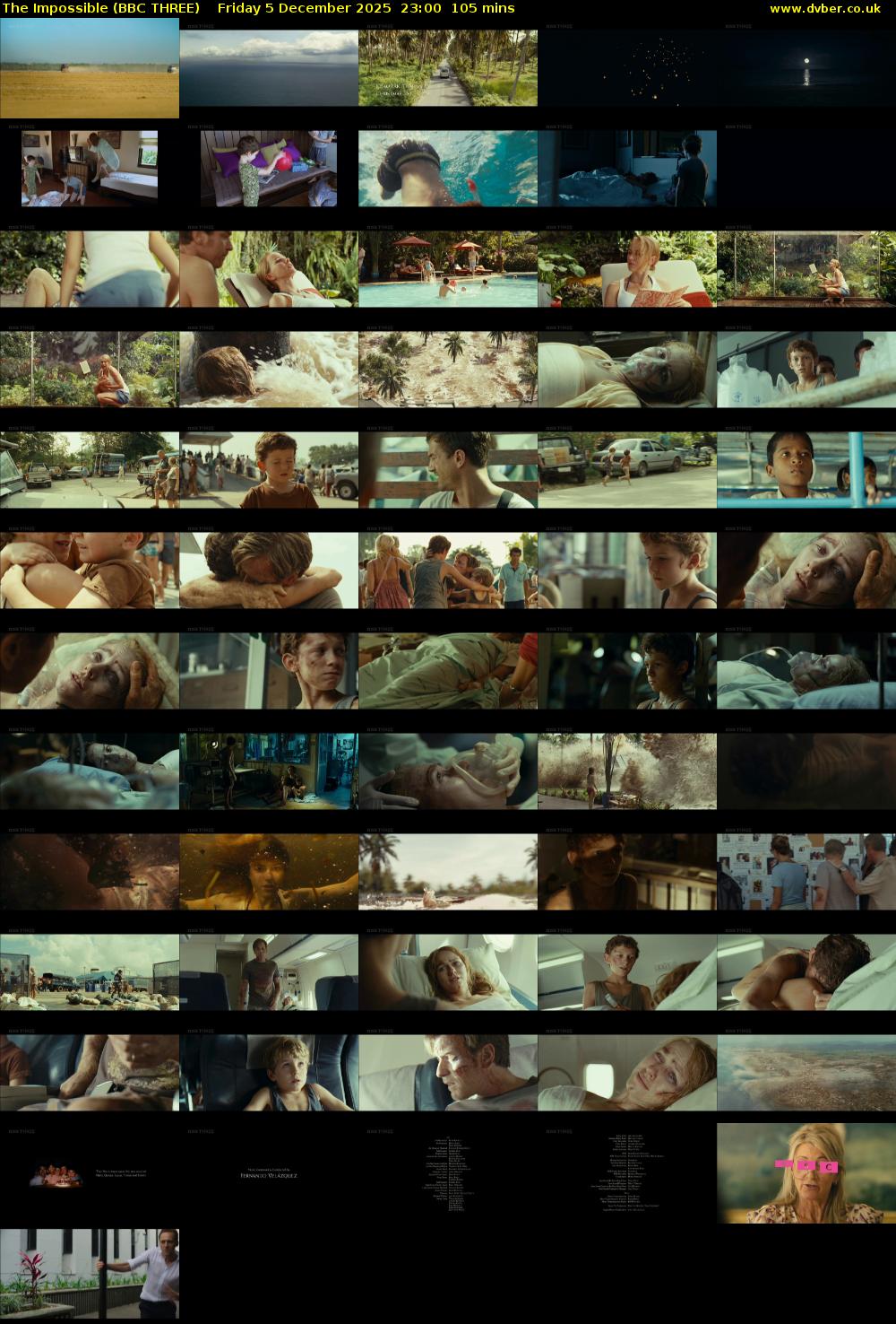 The Impossible (BBC THREE) Friday 5 December 2025 23:00 - 00:45