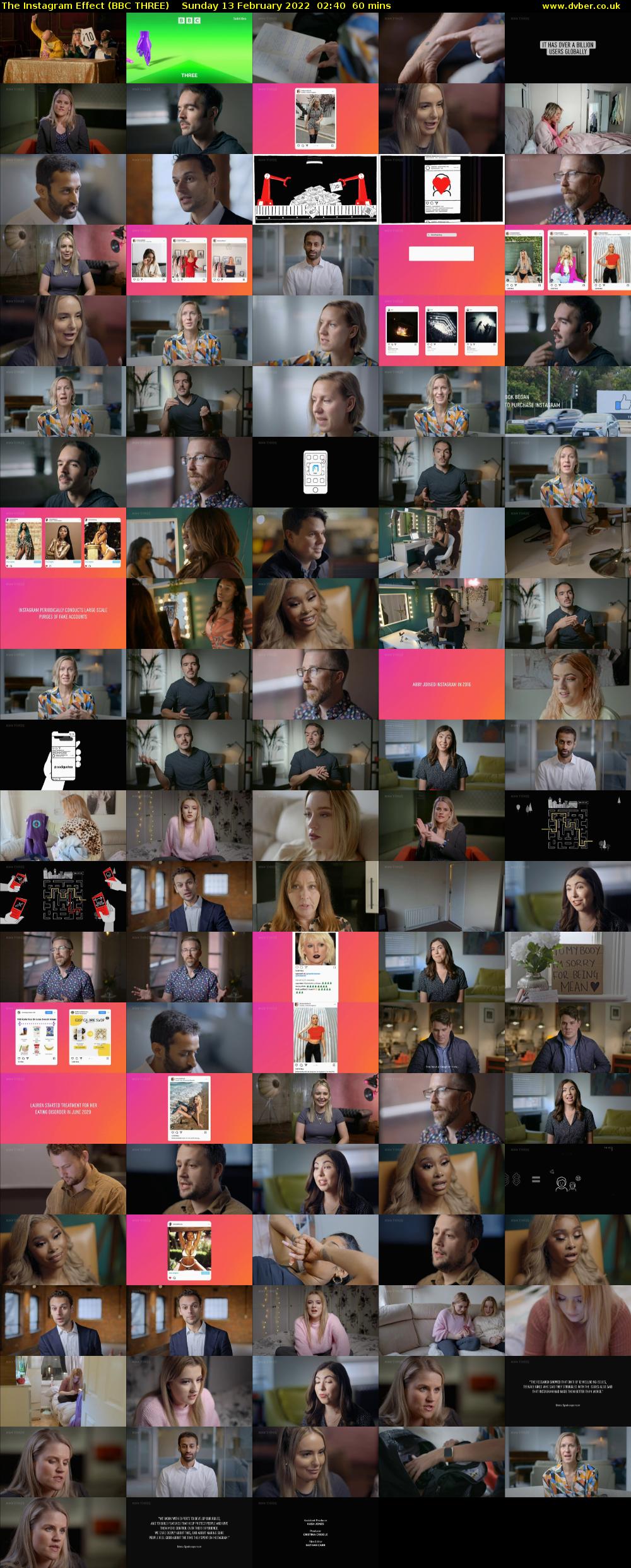 The Instagram Effect (BBC THREE) Sunday 13 February 2022 02:40 - 03:40