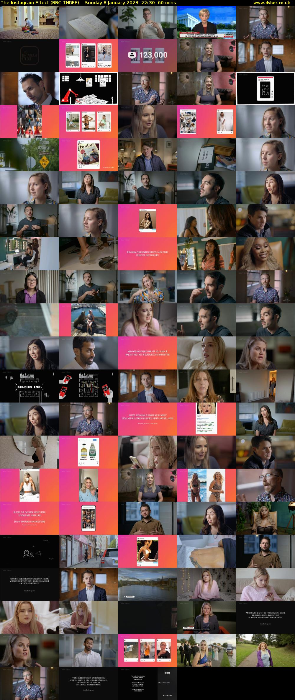 The Instagram Effect (BBC THREE) Sunday 8 January 2023 22:30 - 23:30