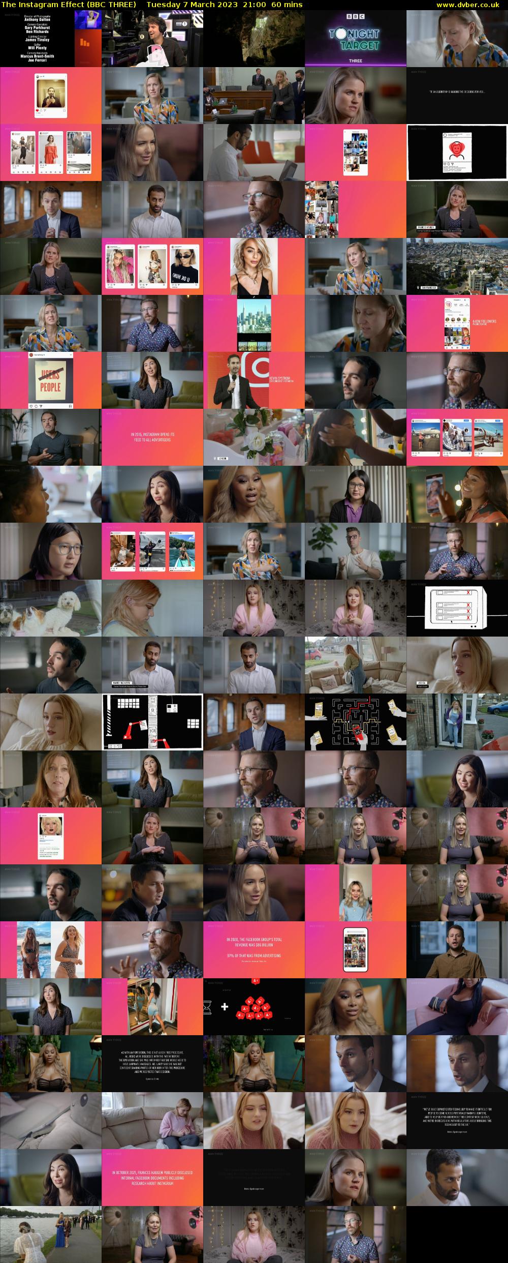 The Instagram Effect (BBC THREE) Tuesday 7 March 2023 21:00 - 22:00
