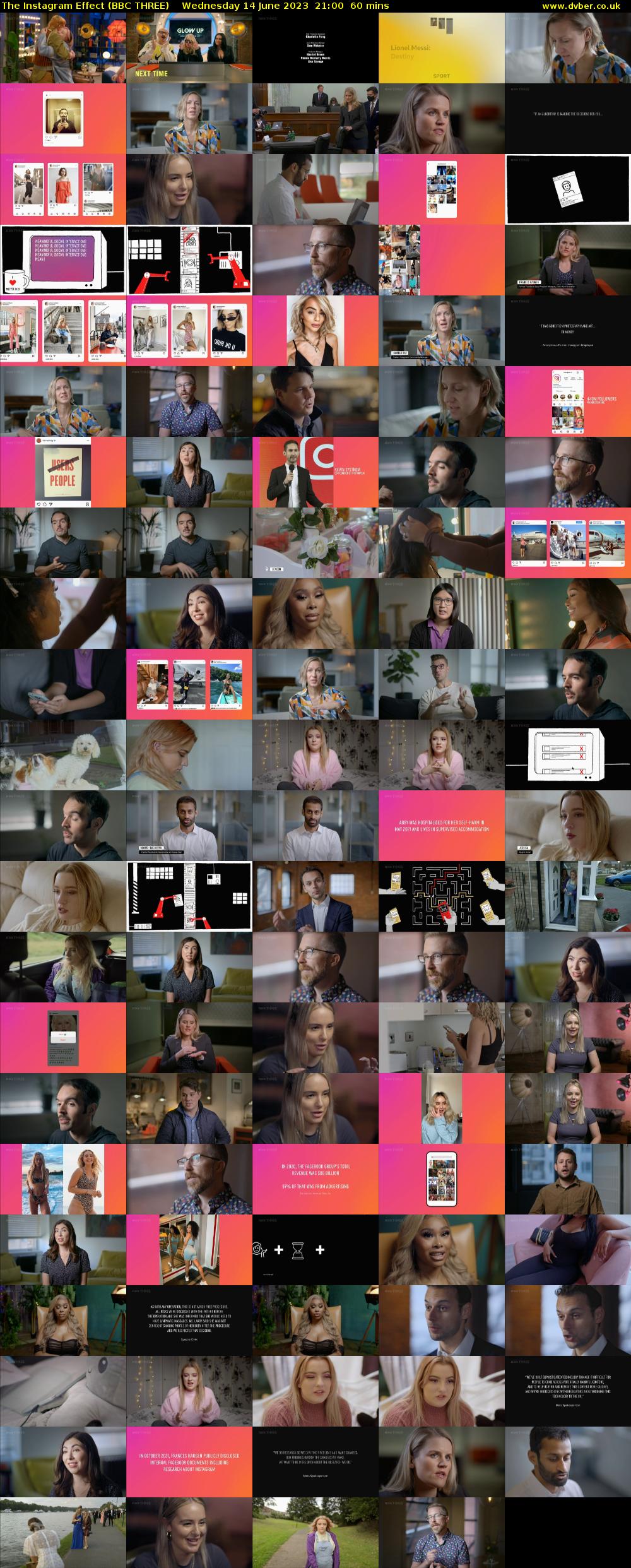 The Instagram Effect (BBC THREE) Wednesday 14 June 2023 21:00 - 22:00