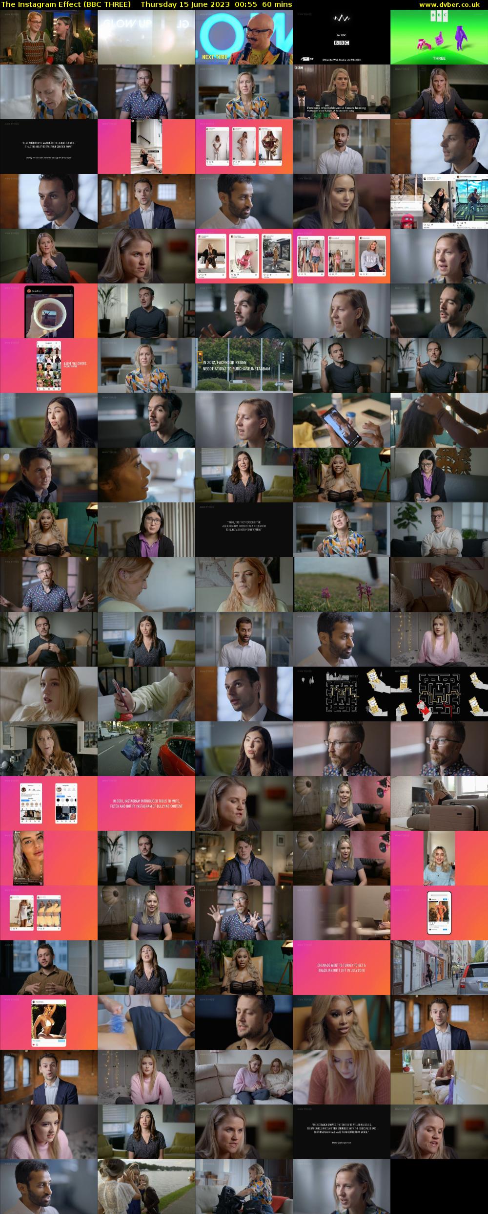The Instagram Effect (BBC THREE) Thursday 15 June 2023 00:55 - 01:55
