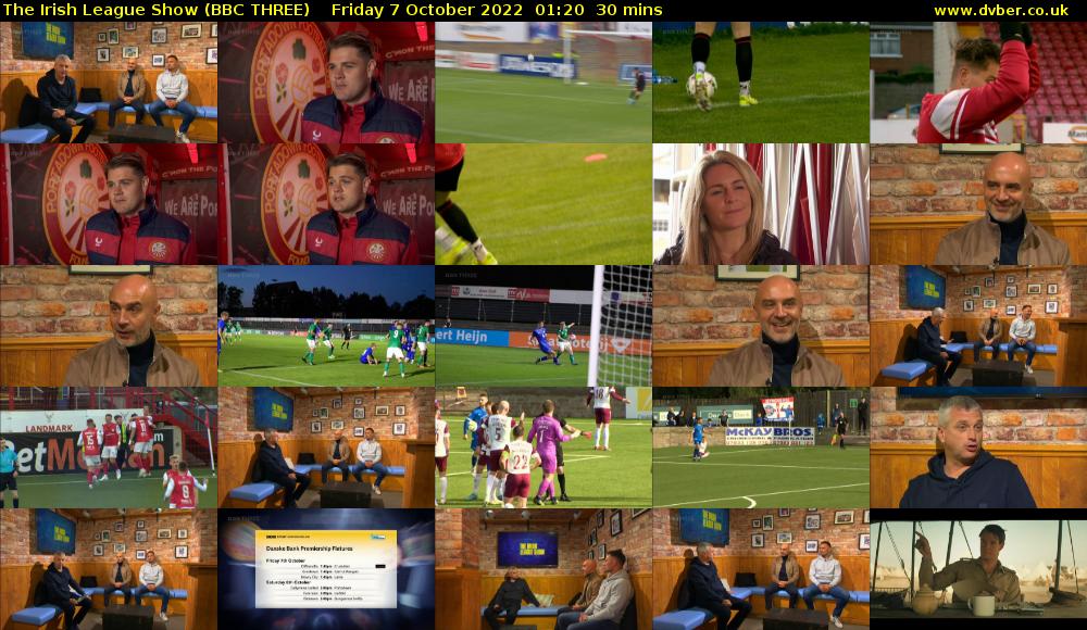 The Irish League Show (BBC THREE) Friday 7 October 2022 01:20 - 01:50