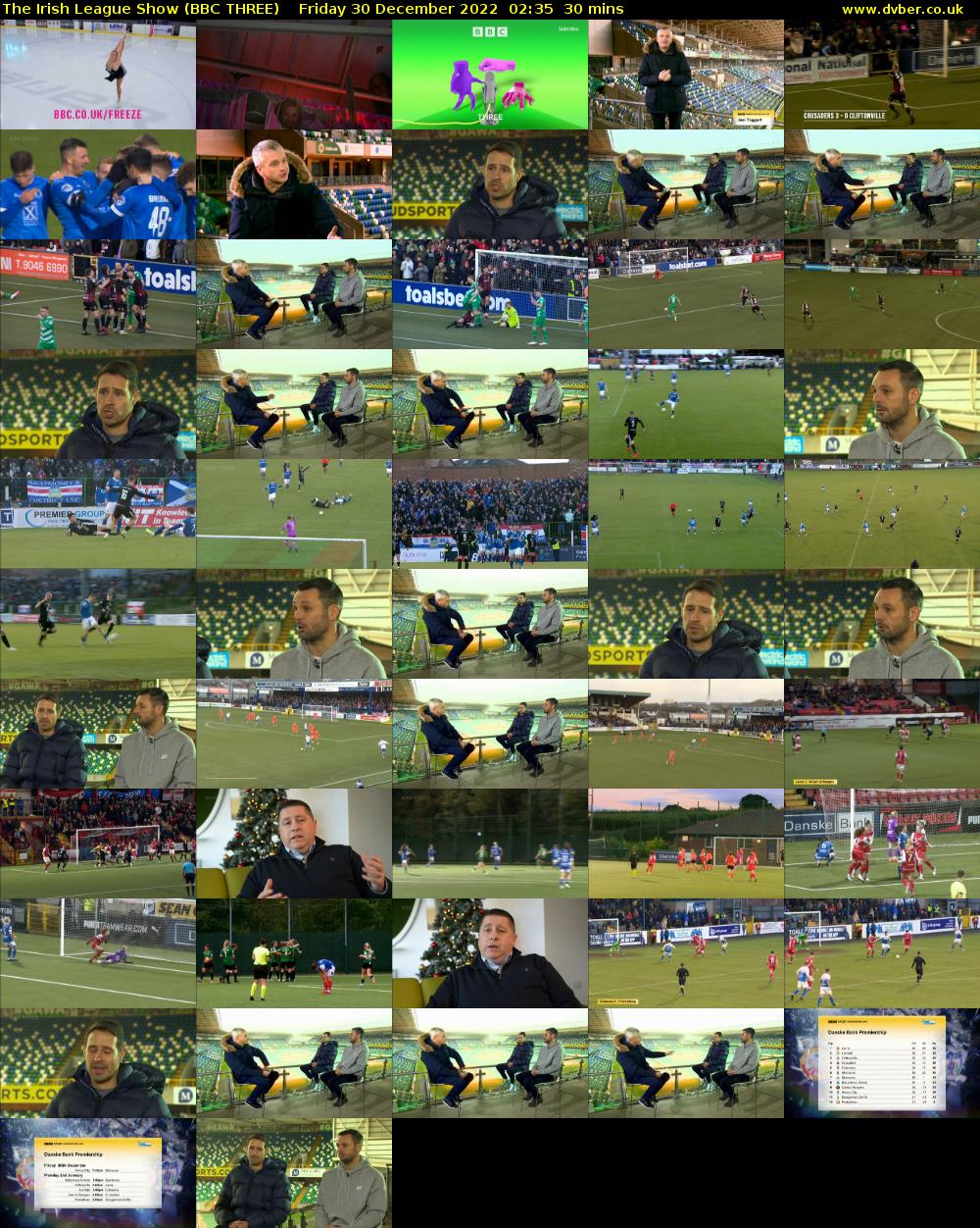The Irish League Show (BBC THREE) Friday 30 December 2022 02:35 - 03:05