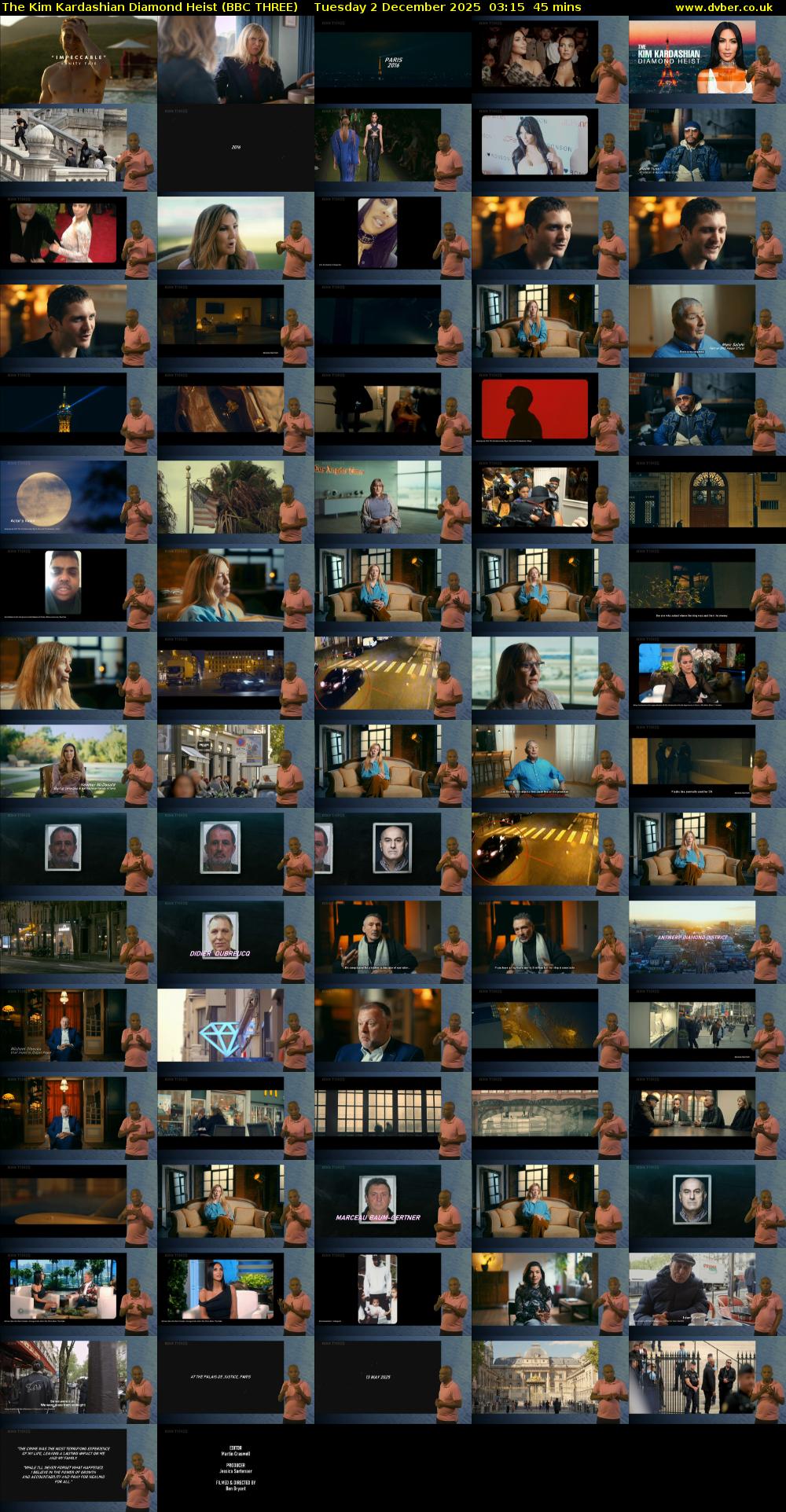 The Kim Kardashian Diamond Heist (BBC THREE) Tuesday 2 December 2025 03:15 - 04:00