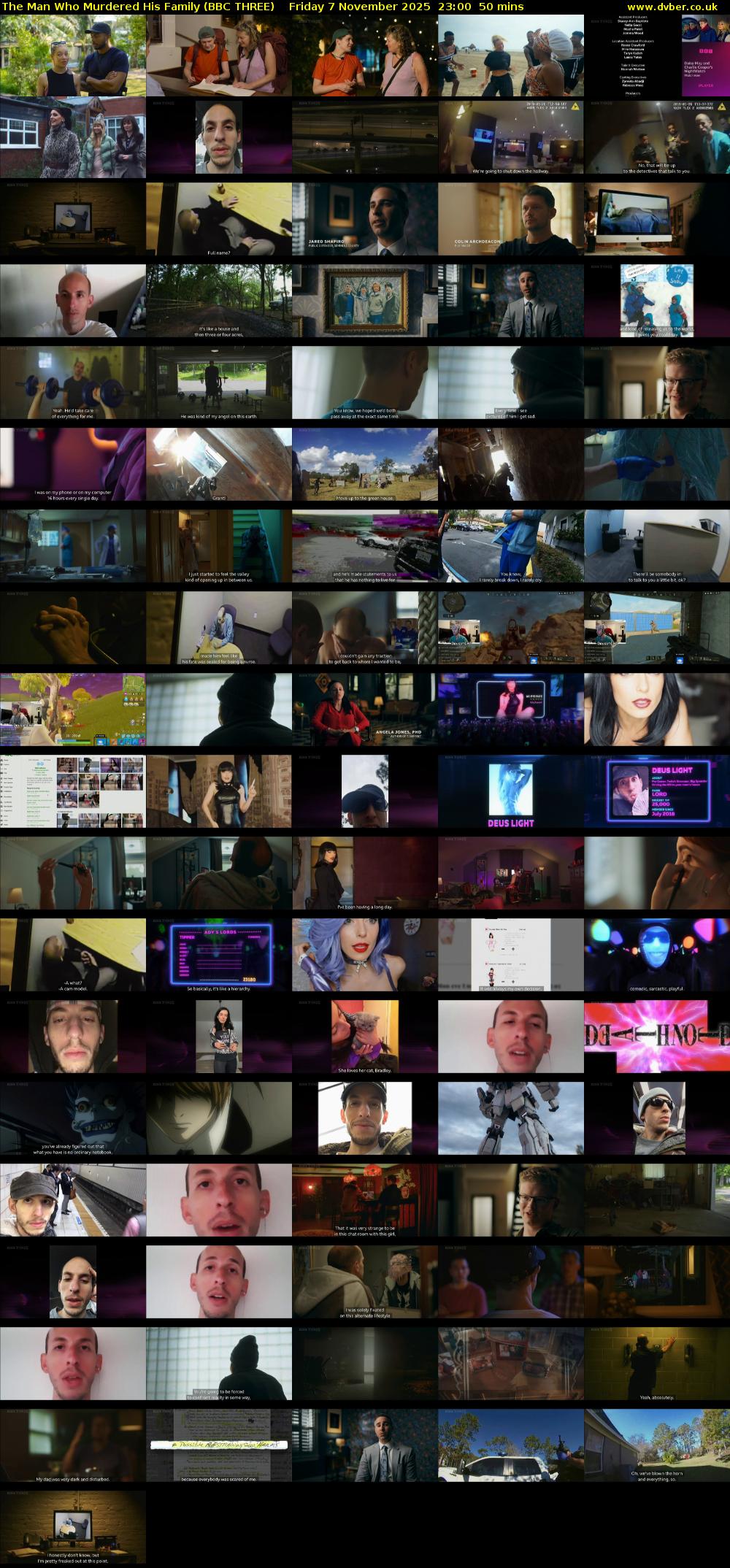 The Man Who Murdered His Family (BBC THREE) Friday 7 November 2025 23:00 - 23:50