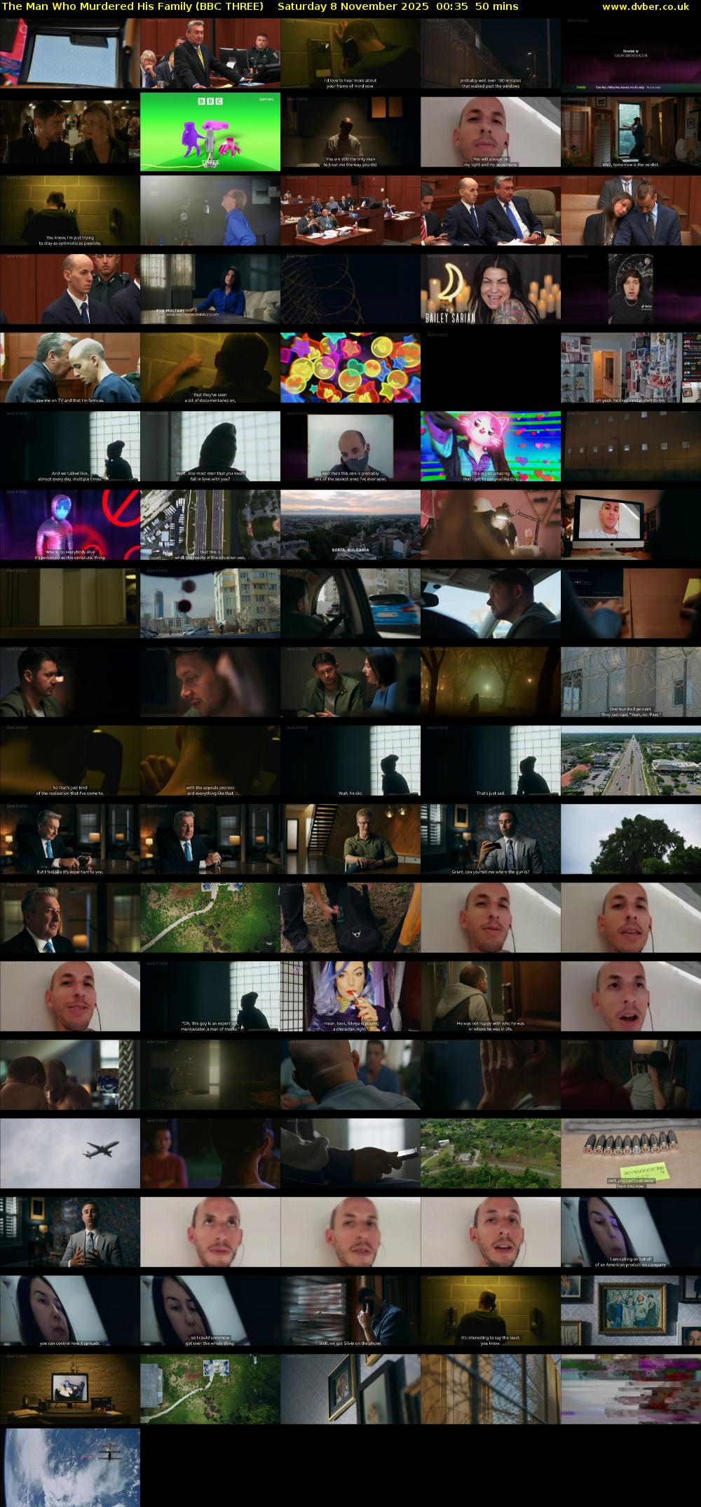 The Man Who Murdered His Family (BBC THREE) Saturday 8 November 2025 00:35 - 01:25