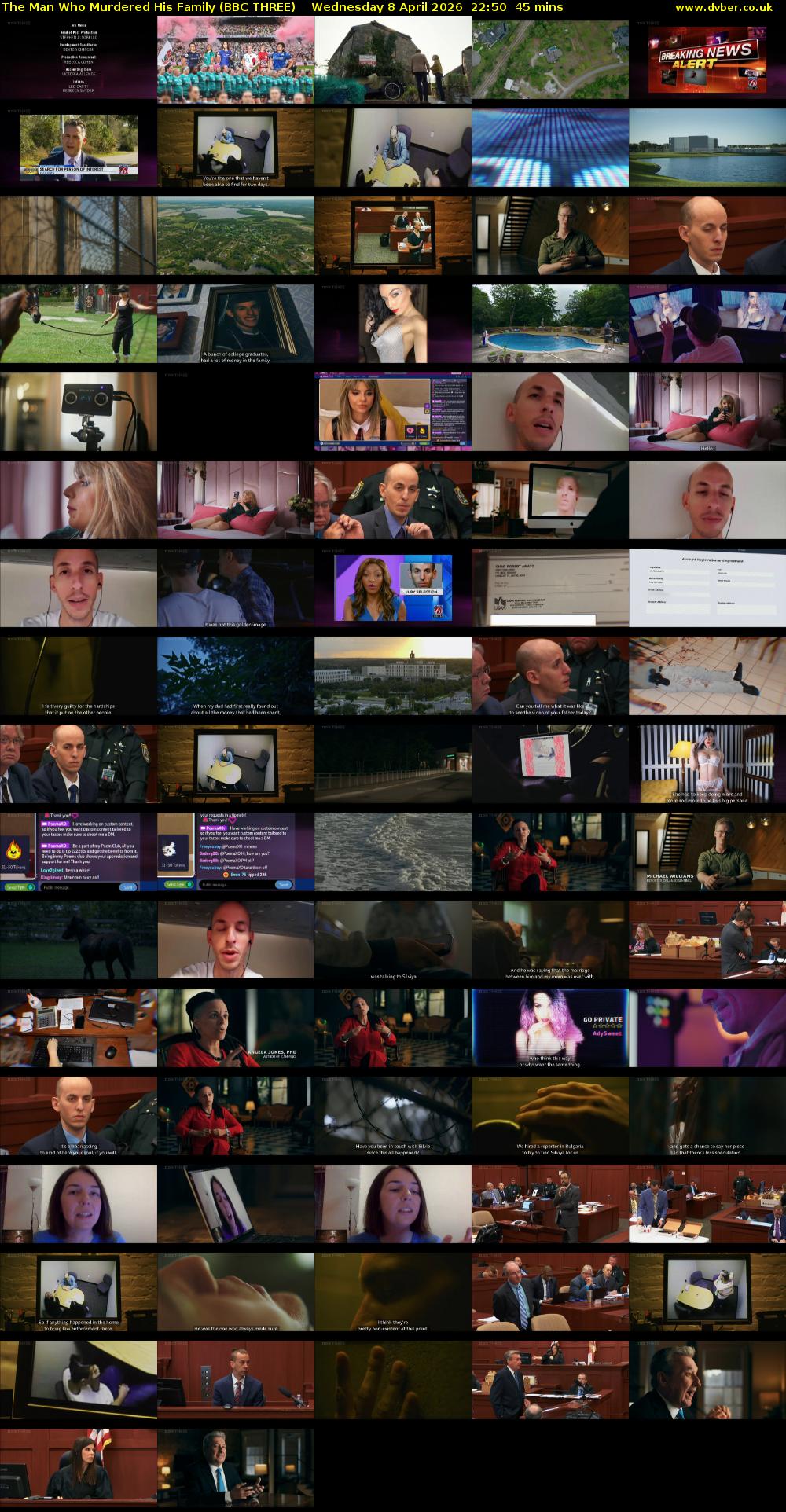 The Man Who Murdered His Family (BBC THREE) Wednesday 8 April 2026 22:50 - 23:35