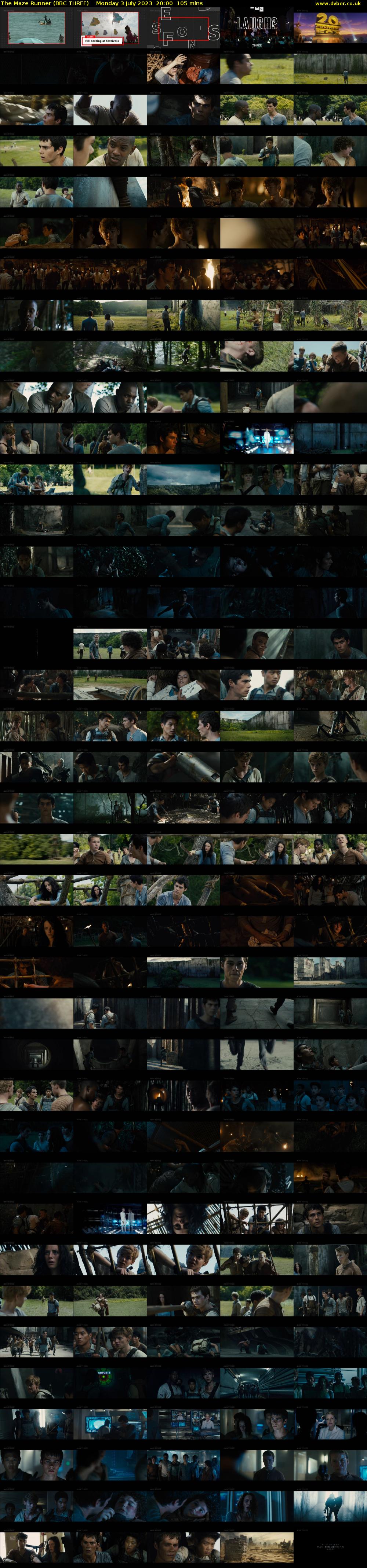 The Maze Runner (BBC THREE) Monday 3 July 2023 20:00 - 21:45